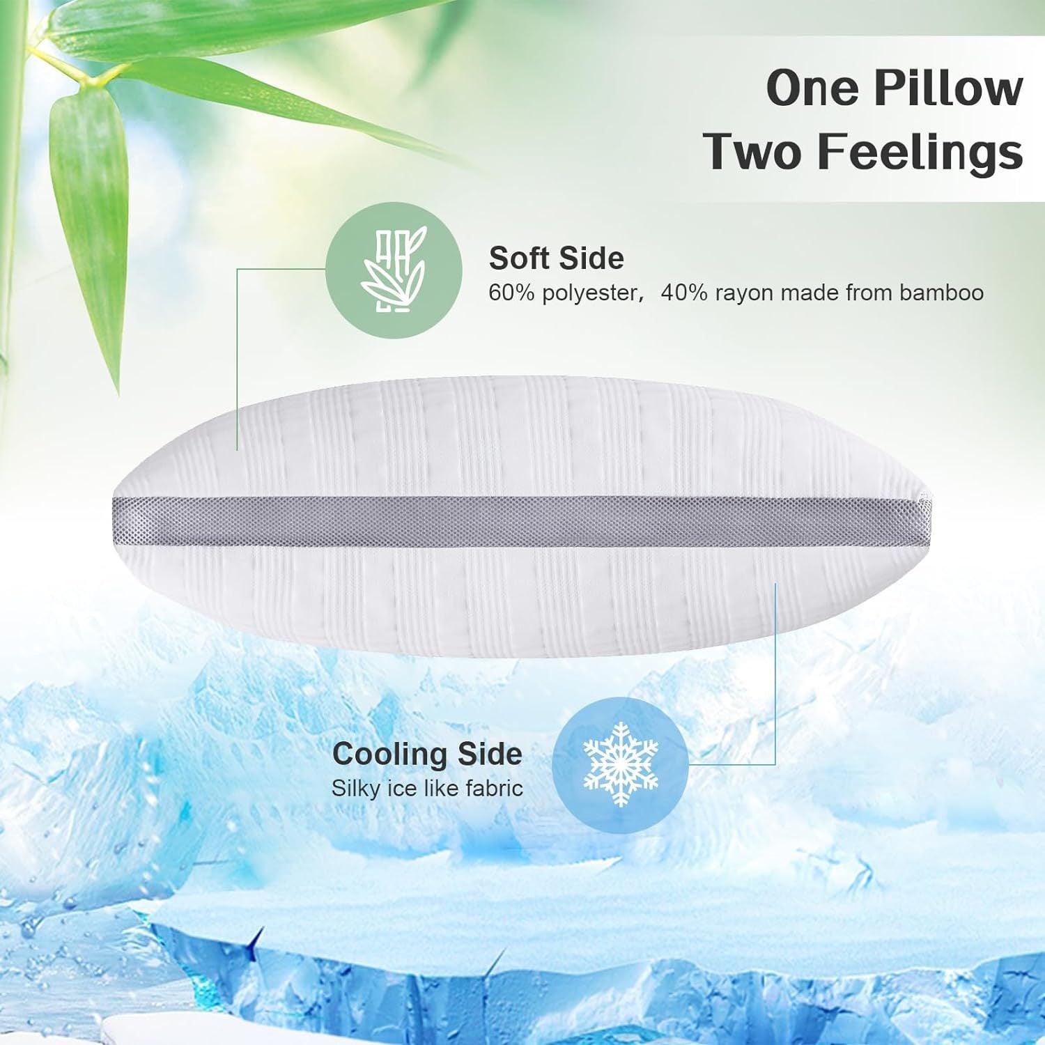 VeltoLiving ChillWave™ Cooling Memory Foam Pillow
